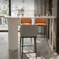 Modern Sintered Stone Bistro Bar Table Double Pedestal Bar Table 66.9"L x 19.7"W x 41.3"H Without Chairs Clearhalo 'Bar Furniture' 'Bar Tables' 'bar_tables' 'furn' 'furn_bar_tables' 'Furniture' 'Kitchen & Dining Furniture' 6779908