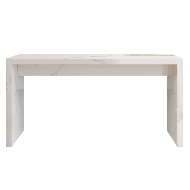 Modern Bistro Bar Table Sintered Stone Bar Table for Living Room White White Clearhalo 'Bar Furniture' 'Bar Tables' 'bar_tables' 'furn' 'furn_bar_tables' 'Furniture' 'Kitchen & Dining Furniture' 6779934