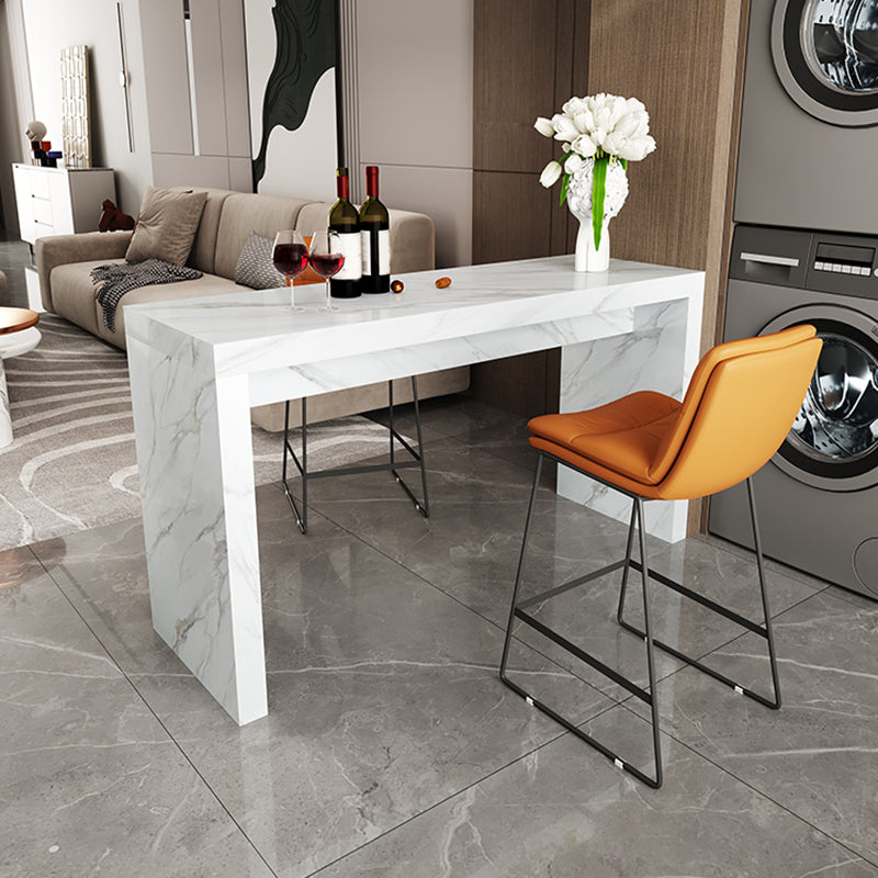 Modern Bistro Bar Table Sintered Stone Bar Table for Living Room Clearhalo 'Bar Furniture' 'Bar Tables' 'bar_tables' 'furn' 'furn_bar_tables' 'Furniture' 'Kitchen & Dining Furniture' 6779941