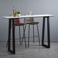 Rectangle Bar Table Sintered Stone Dining Table with Metal Base for Kitchen 55.1"L x 15.7"W x 41.3"H Without Chairs Clearhalo 'Bar Furniture' 'Bar Tables' 'bar_tables' 'furn' 'furn_bar_tables' 'Furniture' 'Kitchen & Dining Furniture' 6779952