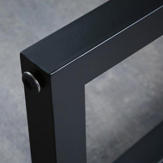 キッチン用の金属ベース付きの長方形バーテーブル焼結ストーンダイニングテーブル