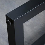 Rechteck -Bar Tisch gesinterte Stein Esstisch mit Metallbasis für die Küche