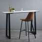 Rectangle Bar Table Sintered Stone Dining Table with Metal Base for Kitchen Clearhalo 'Bar Furniture' 'Bar Tables' 'bar_tables' 'furn' 'furn_bar_tables' 'Furniture' 'Kitchen & Dining Furniture' 6779960