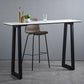 Rectangle Bar Table Sintered Stone Dining Table with Metal Base for Kitchen Clearhalo 'Bar Furniture' 'Bar Tables' 'bar_tables' 'furn' 'furn_bar_tables' 'Furniture' 'Kitchen & Dining Furniture' 6779961