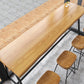 Modern Solid Wood Bar Table Brown Trestle Base Dining Table for Living Room Clearhalo 'Bar Furniture' 'Bar Tables' 'bar_tables' 'furn' 'furn_bar_tables' 'Furniture' 'Kitchen & Dining Furniture' 6779976