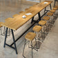 Modern Solid Wood Bar Table Brown Trestle Base Dining Table for Living Room Clearhalo 'Bar Furniture' 'Bar Tables' 'bar_tables' 'furn' 'furn_bar_tables' 'Furniture' 'Kitchen & Dining Furniture' 6779982