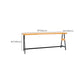 Modern Solid Wood Bar Table Brown Trestle Base Dining Table for Living Room Clearhalo 'Bar Furniture' 'Bar Tables' 'bar_tables' 'furn' 'furn_bar_tables' 'Furniture' 'Kitchen & Dining Furniture' 6779994