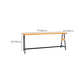 Modern Solid Wood Bar Table Brown Trestle Base Dining Table for Living Room Clearhalo 'Bar Furniture' 'Bar Tables' 'bar_tables' 'furn' 'furn_bar_tables' 'Furniture' 'Kitchen & Dining Furniture' 6779996