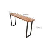 Industrial Rectangle Wood Bar Table Sled Base Dining Table for Kitchen