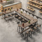 Industrial Solid Wood Bar Table Rectangle Dining Table for Kitchen