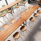 Industrial Trestle Base Dining Table Solid Wood Bar Table for Bistro Clearhalo 'Bar Furniture' 'Bar Tables' 'bar_tables' 'furn' 'furn_bar_tables' 'Furniture' 'Kitchen & Dining Furniture' 6780081