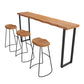 Industrial Trestle Base Dining Table Solid Wood Bar Table for Bistro Clearhalo 'Bar Furniture' 'Bar Tables' 'bar_tables' 'furn' 'furn_bar_tables' 'Furniture' 'Kitchen & Dining Furniture' 6780085