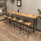 INDUSTRIAL 1/2/6 Piezas Mesa de mesa de barras Mesa de madera con taburetes altos