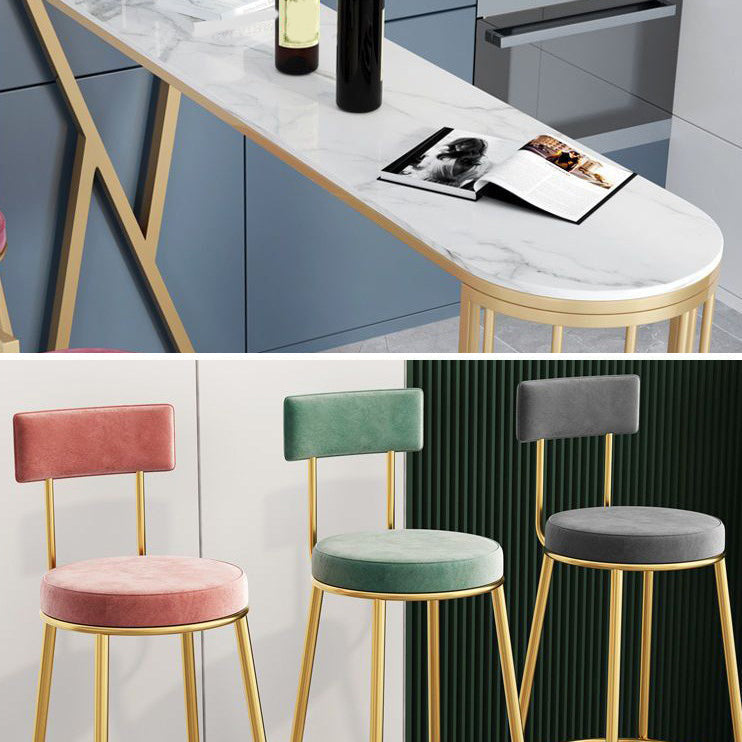 Glam Stone 1/2/3 piezas de mesa de barra de barra de barra de barra con patas de metal