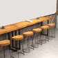 Industrial Rectangle Pub Table Set 1/2/5 Pieces Wooden Bar Table with Backless Stools Clearhalo 'Bar Furniture' 'furn' 'furn_home_bar_bar_sets' 'Furniture' 'Home Bars & Bar Sets' 'home_bar_bar_sets' 'Kitchen & Dining Furniture' 6780199