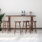 Contemporary Rectangle Pub Table Set 1/4/5 Pcs Bar Table with Wooden Stools 5 Pieces: Table, 4 Stools Clearhalo 'Bar Furniture' 'furn' 'furn_home_bar_bar_sets' 'Furniture' 'Home Bars & Bar Sets' 'home_bar_bar_sets' 'Kitchen & Dining Furniture' 6780212