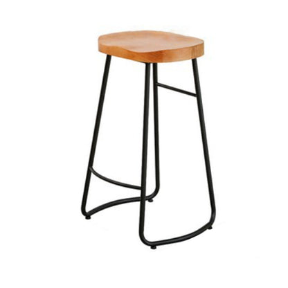 Contemporary Rectangle Pub Table Set 1/4/5 Pcs Bar Table with Wooden Stools Light-Brown 30"H Stools (Set of 2) Clearhalo 'Bar Furniture' 'furn' 'furn_home_bar_bar_sets' 'Furniture' 'Home Bars & Bar Sets' 'home_bar_bar_sets' 'Kitchen & Dining Furniture' 6780214
