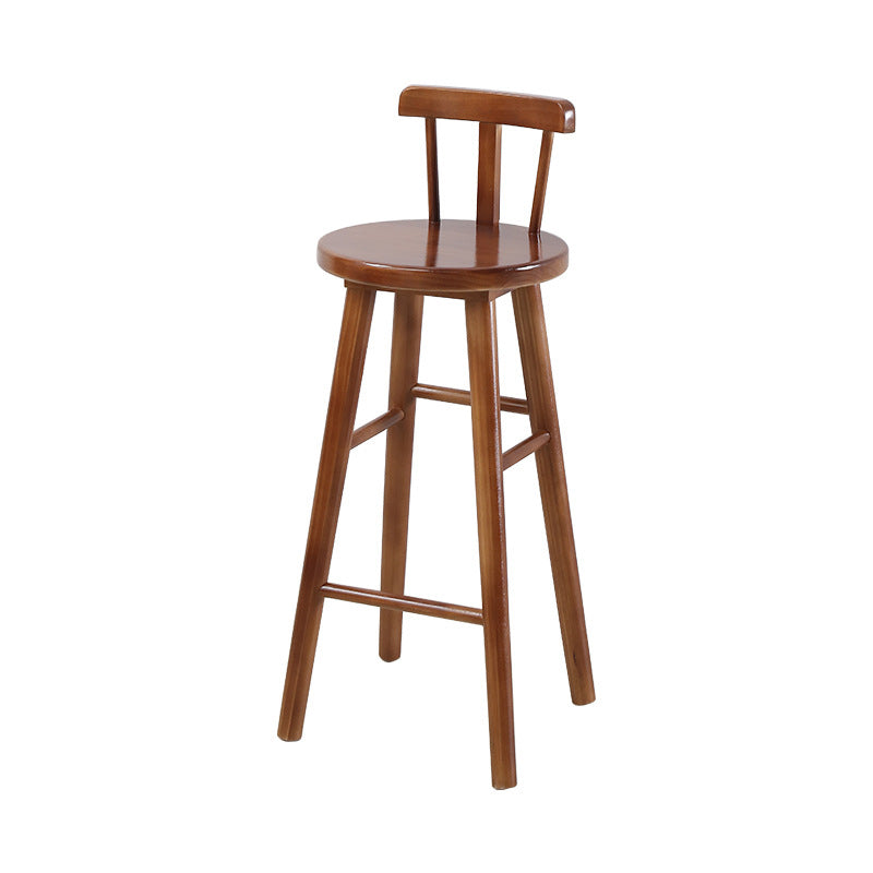 Contemporary Rectangle Pub Table Set 1/4/5 Pcs Bar Table with Wooden Stools Dark-Brown 30"H Stool (Single) Clearhalo 'Bar Furniture' 'furn' 'furn_home_bar_bar_sets' 'Furniture' 'Home Bars & Bar Sets' 'home_bar_bar_sets' 'Kitchen & Dining Furniture' 6780218