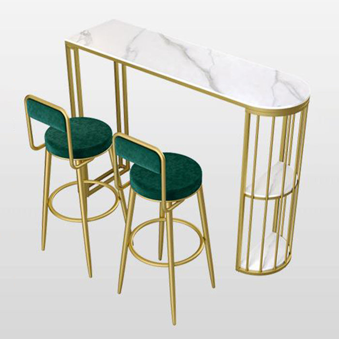 Moderni 1/2/3 pezzi da bar tavolo da barra con set di pietra con sgabelli alti per soggiorno