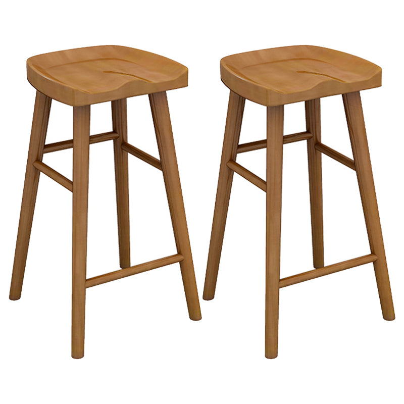 Ensemble de Table de bar rectangulaire moderne, 1/2/4/7 pièces, Table de bar en bois massif et tabourets sans dossier