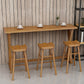 Ensemble de Table de bar rectangulaire moderne, 1/2/4/7 pièces, Table de bar en bois massif et tabourets sans dossier