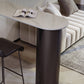 Metal and Stone Pub Set 1/2/3 Pcs Modern Indoor Bar Table with Upholstered Stools Clearhalo 'Bar Furniture' 'furn' 'furn_home_bar_bar_sets' 'Furniture' 'Home Bars & Bar Sets' 'home_bar_bar_sets' 'Kitchen & Dining Furniture' 6780337