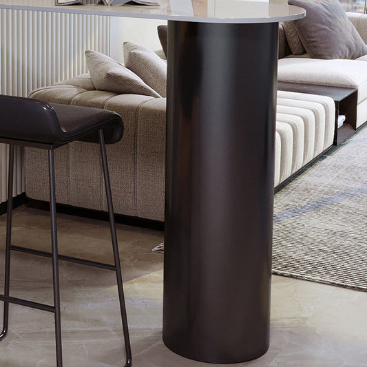 Metal and Stone Pub Set 1/2/3 Pcs Modern Indoor Bar Table with Upholstered Stools Clearhalo 'Bar Furniture' 'furn' 'furn_home_bar_bar_sets' 'Furniture' 'Home Bars & Bar Sets' 'home_bar_bar_sets' 'Kitchen & Dining Furniture' 6780338