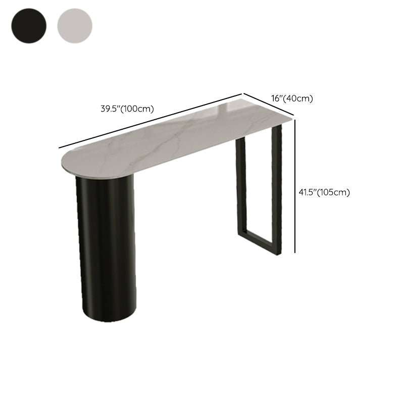 Metal and Stone Pub Set 1/2/3 Pcs Modern Indoor Bar Table with Upholstered Stools Clearhalo 'Bar Furniture' 'furn' 'furn_home_bar_bar_sets' 'Furniture' 'Home Bars & Bar Sets' 'home_bar_bar_sets' 'Kitchen & Dining Furniture' 6780342