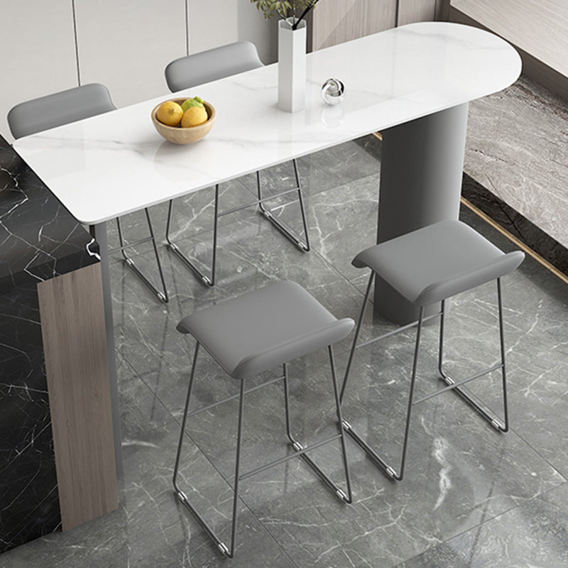 Modern 1/5 Pieces Bar Table Set Stone Counter Table with Stools for Living Room Clearhalo 'Bar Furniture' 'furn' 'furn_home_bar_bar_sets' 'Furniture' 'Home Bars & Bar Sets' 'home_bar_bar_sets' 'Kitchen & Dining Furniture' 6780348