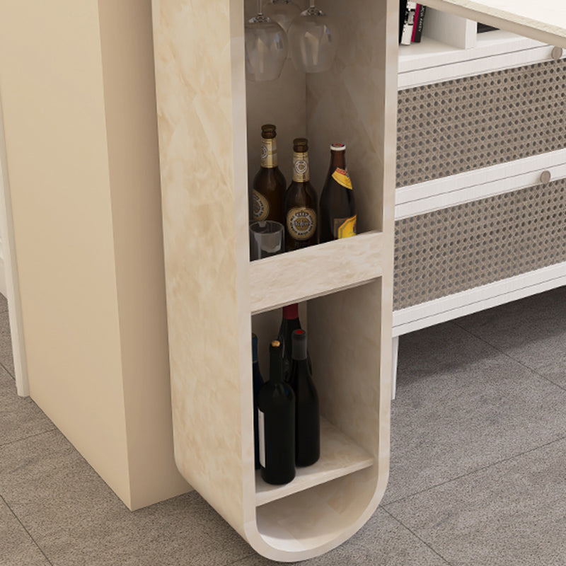 Free Form Bar Table Set 1/2 Pcs Stone Top Bar Table and Solid Wood Stools Clearhalo 'Bar Furniture' 'furn' 'furn_home_bar_bar_sets' 'Furniture' 'Home Bars & Bar Sets' 'home_bar_bar_sets' 'Kitchen & Dining Furniture' 6780371