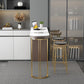 Contemporary Pub Table Set 1/2/3 Pcs Metal Frame Bar Table and Stools Clearhalo 'Bar Furniture' 'furn' 'furn_home_bar_bar_sets' 'Furniture' 'Home Bars & Bar Sets' 'home_bar_bar_sets' 'Kitchen & Dining Furniture' 6780378