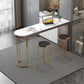 Contemporary Pub Table Set 1/2/3 Pcs Metal Frame Bar Table and Stools 3 Pieces: Table, 2 Stools Clearhalo 'Bar Furniture' 'furn' 'furn_home_bar_bar_sets' 'Furniture' 'Home Bars & Bar Sets' 'home_bar_bar_sets' 'Kitchen & Dining Furniture' 6780381