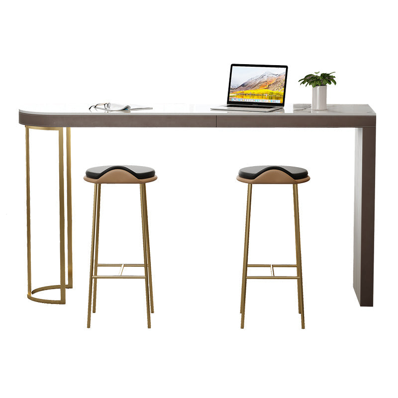 Contemporary Pub Table Set 1/2/3 Pcs Metal Frame Bar Table and Stools Clearhalo 'Bar Furniture' 'furn' 'furn_home_bar_bar_sets' 'Furniture' 'Home Bars & Bar Sets' 'home_bar_bar_sets' 'Kitchen & Dining Furniture' 6780388