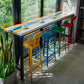 1/5 Pieces Wood Top Bar Table Set Modern Rectangle Pub Table Set