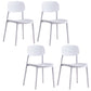 Silla de plástico sin brazo silla de comedor abierta para uso doméstico