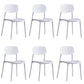 Silla de plástico sin brazo silla de comedor abierta para uso doméstico