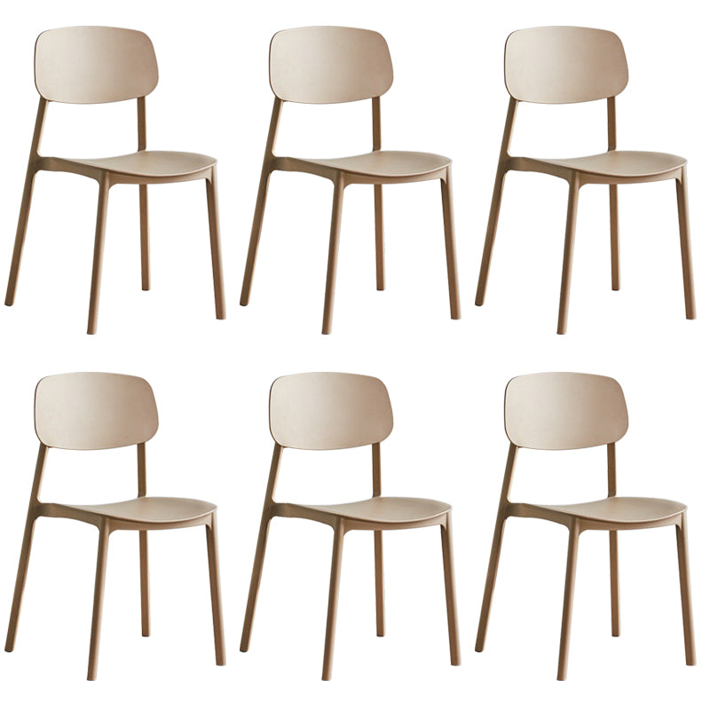 Chaise sans bras en plastique ouvert à l'arrière pour restauration pour usage domestique