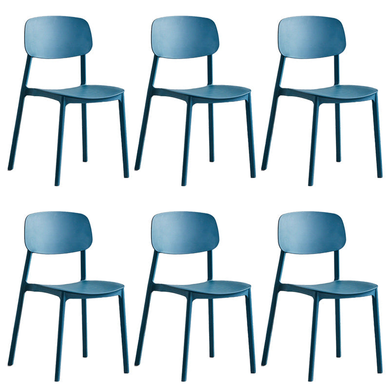 Chaise sans bras en plastique ouvert à l'arrière pour restauration pour usage domestique