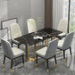 Glam Style Side Chair Parsons Armless Side Chair for Kitchen