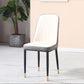 Glam Style Side Chair Parsons Armless Side Chair for Kitchen
