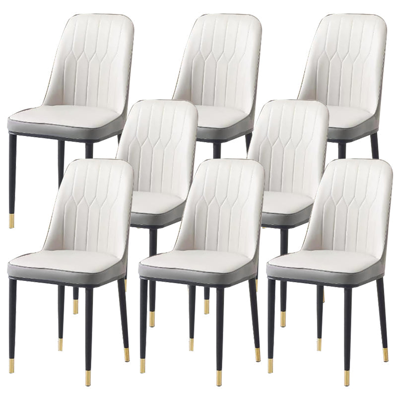 Glam Style Side Chair Parsons Armless Side Chair for Kitchen