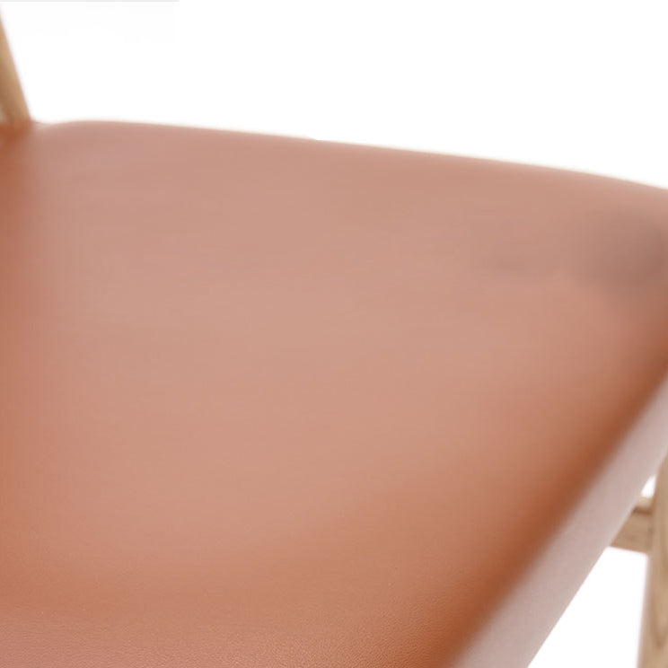 Modern Indoor-Outdoor Dining Chair Solid Wood Faux Leather Side Chair Clearhalo 'Dining Chairs' 'Dining Tables & Seating' 'dining_chair' 'furn' 'furn_dining_chair' 'Furniture' 'Kitchen & Dining Furniture' 6780526