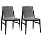 Modern Indoor-Outdoor Dining Chair Solid Wood Faux Leather Side Chair Grey 2 Piece Set Clearhalo 'Dining Chairs' 'Dining Tables & Seating' 'dining_chair' 'furn' 'furn_dining_chair' 'Furniture' 'Kitchen & Dining Furniture' 6780535