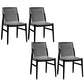 Modern Indoor-Outdoor Dining Chair Solid Wood Faux Leather Side Chair Grey 4 Piece Set Clearhalo 'Dining Chairs' 'Dining Tables & Seating' 'dining_chair' 'furn' 'furn_dining_chair' 'Furniture' 'Kitchen & Dining Furniture' 6780536