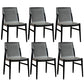 Modern Indoor-Outdoor Dining Chair Solid Wood Faux Leather Side Chair Grey 6 Piece Set Clearhalo 'Dining Chairs' 'Dining Tables & Seating' 'dining_chair' 'furn' 'furn_dining_chair' 'Furniture' 'Kitchen & Dining Furniture' 6780537