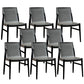 Modern Indoor-Outdoor Dining Chair Solid Wood Faux Leather Side Chair Grey 8 Piece Set Clearhalo 'Dining Chairs' 'Dining Tables & Seating' 'dining_chair' 'furn' 'furn_dining_chair' 'Furniture' 'Kitchen & Dining Furniture' 6780538