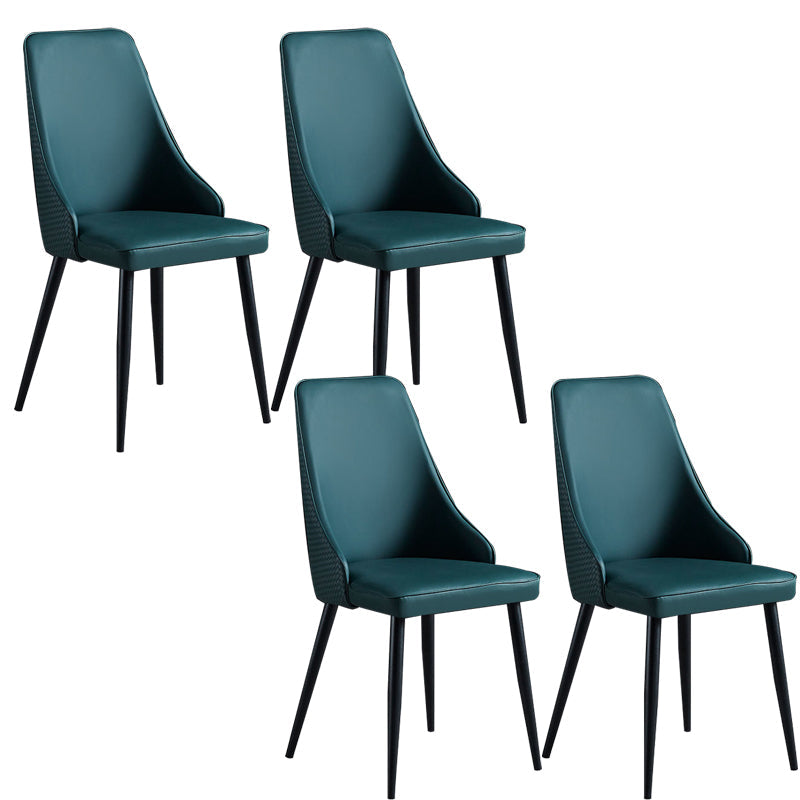 Sedia imbottita sala da pranzo industriale in pelle finta sedia parsons