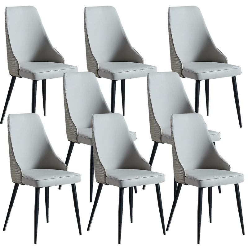 Sedia imbottita sala da pranzo industriale in pelle finta sedia parsons