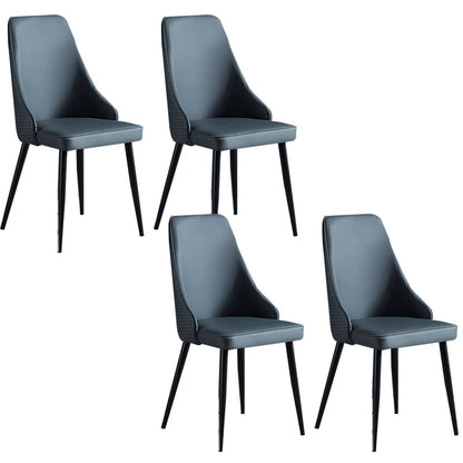 Sedia imbottita sala da pranzo industriale in pelle finta sedia parsons