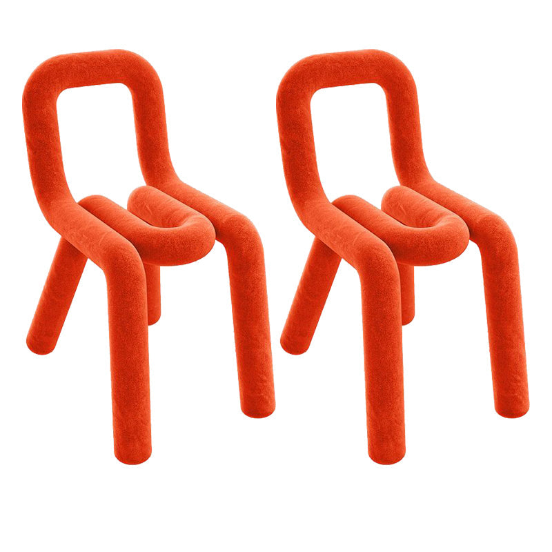 Designer stijl armloze stoel open terug naar huis eetstoel stoel